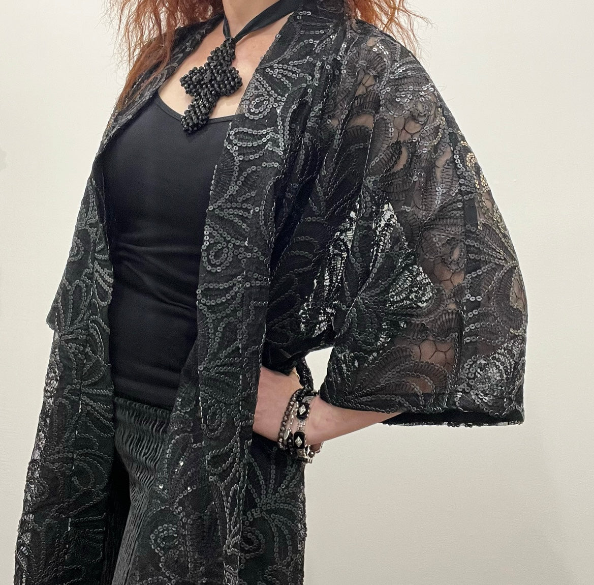 womens evening coat embroidered net with sequins jacket swing coat ladies clothing stylish clothing handmade in melbourne classy elegant clothing timeless pieces timeless clothing classic style unique clothing unique style ageless style luxe fabrics statement clothing statement style evening style clothing womens clothing made in australia eloise the label