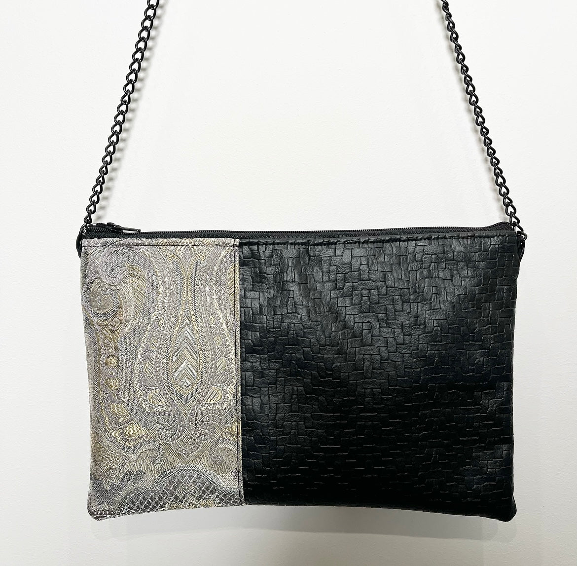 gold silver jacquard brocade bag handmade in melbourne shoulder bag evening purse fabric bag stylish bag unique bag statement accessories australian made bags eloise the label