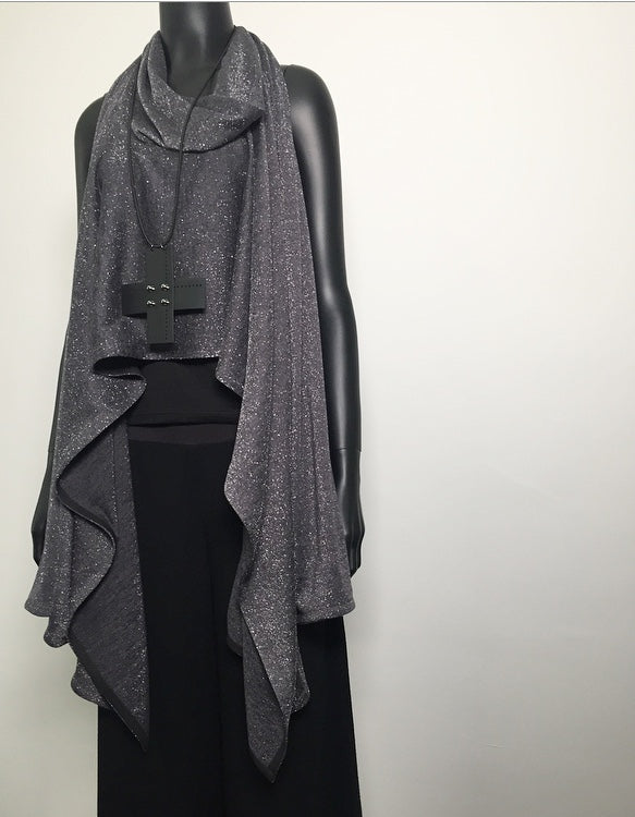 womens wrap ladies apparel stylish clothing handmade in melbourne classy elegant clothing timeless pieces timeless clothing classic style unique clothing unique style ageless style luxe fabrics statement clothing statement style evening style clothing grey womens clothing made in australia eloise the label