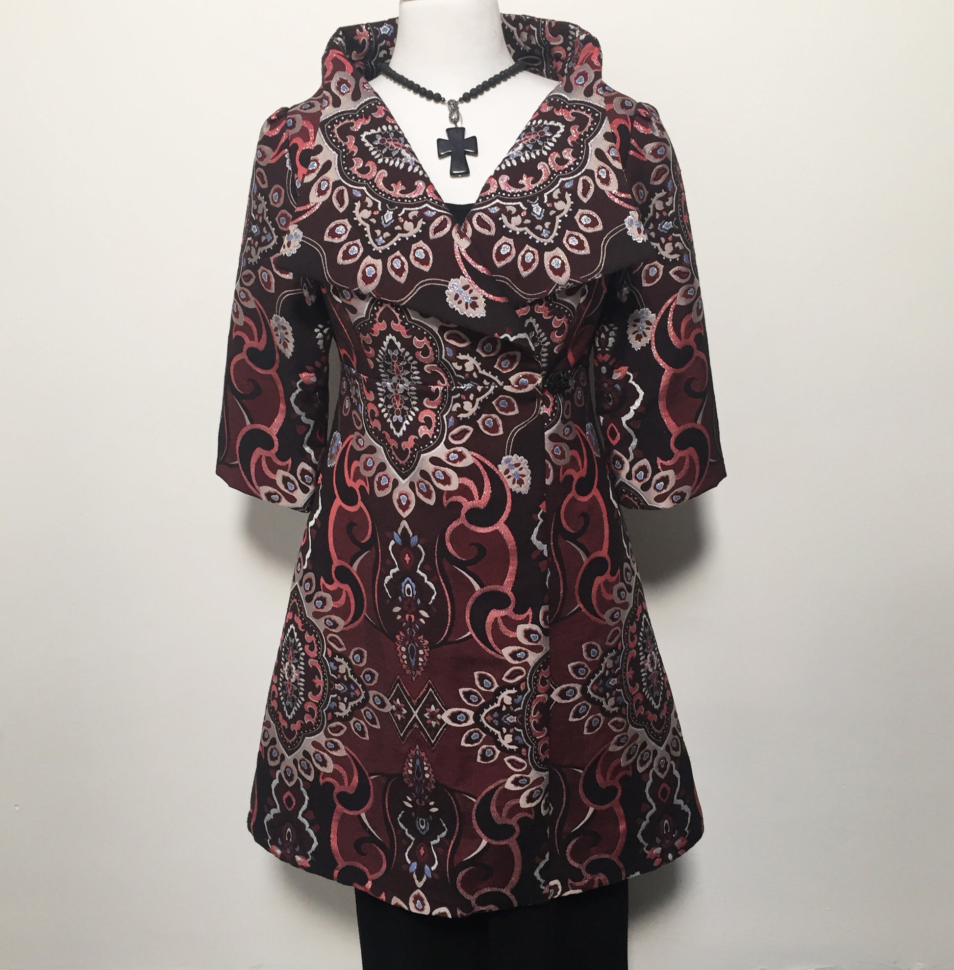 brocade jacket womens jacquard coat dress ladies apparel stylish clothing handmade in melbourne classy elegant clothing timeless pieces timeless clothing classic style unique clothing unique style ageless style luxe fabrics statement clothing statement style evening style clothing floral jacquard jacket womens clothing made in australia eloise the label