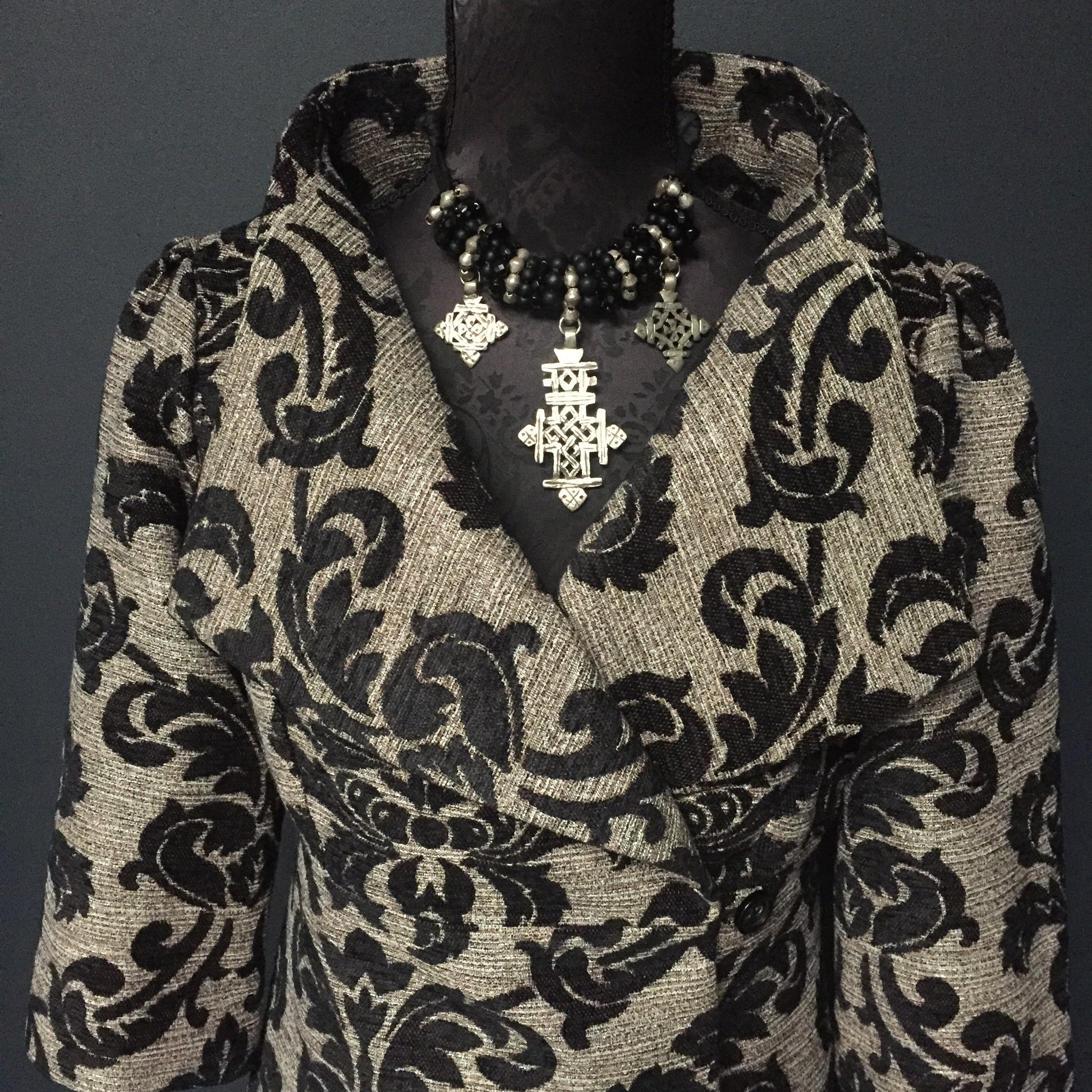 womens coat dress ladies apparel stylish clothing handmade in melbourne classy elegant clothing timeless pieces timeless clothing classic style unique clothing unique style ageless style luxe fabrics statement clothing statement style evening style clothing floral jacquard jacket womens clothing made in australia eloise the label