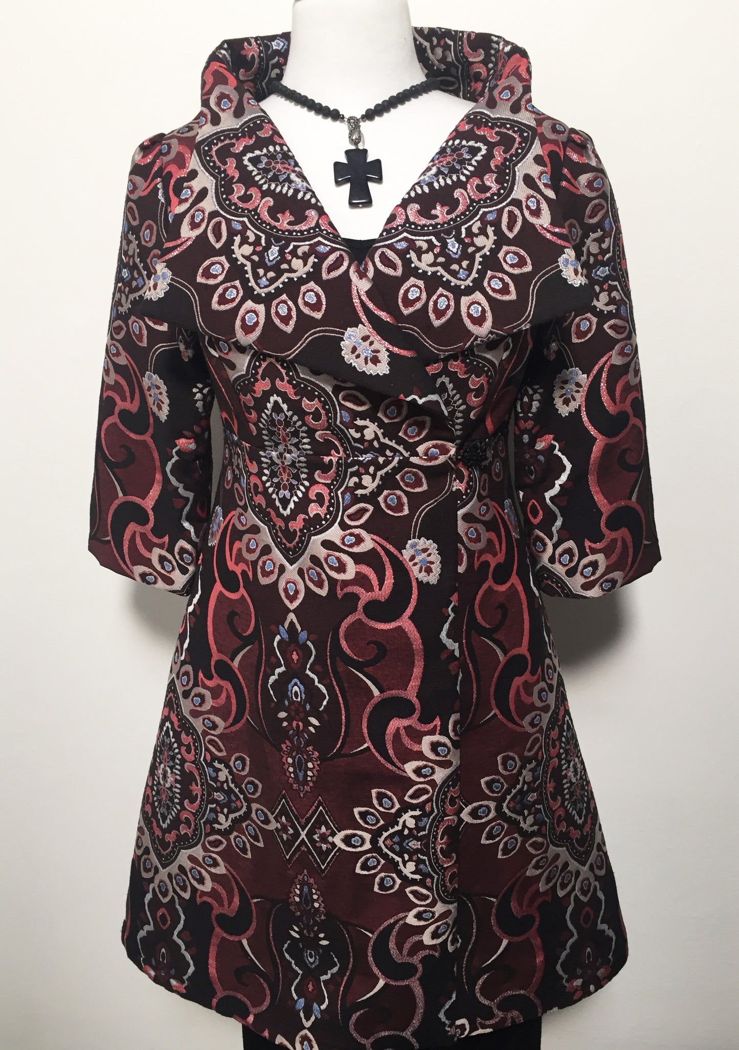 brocade jacket womens jacquard coat dress ladies apparel stylish clothing handmade in melbourne classy elegant clothing timeless pieces timeless clothing classic style unique clothing unique style ageless style luxe fabrics statement clothing statement style evening style clothing floral jacquard jacket womens clothing made in australia eloise the label