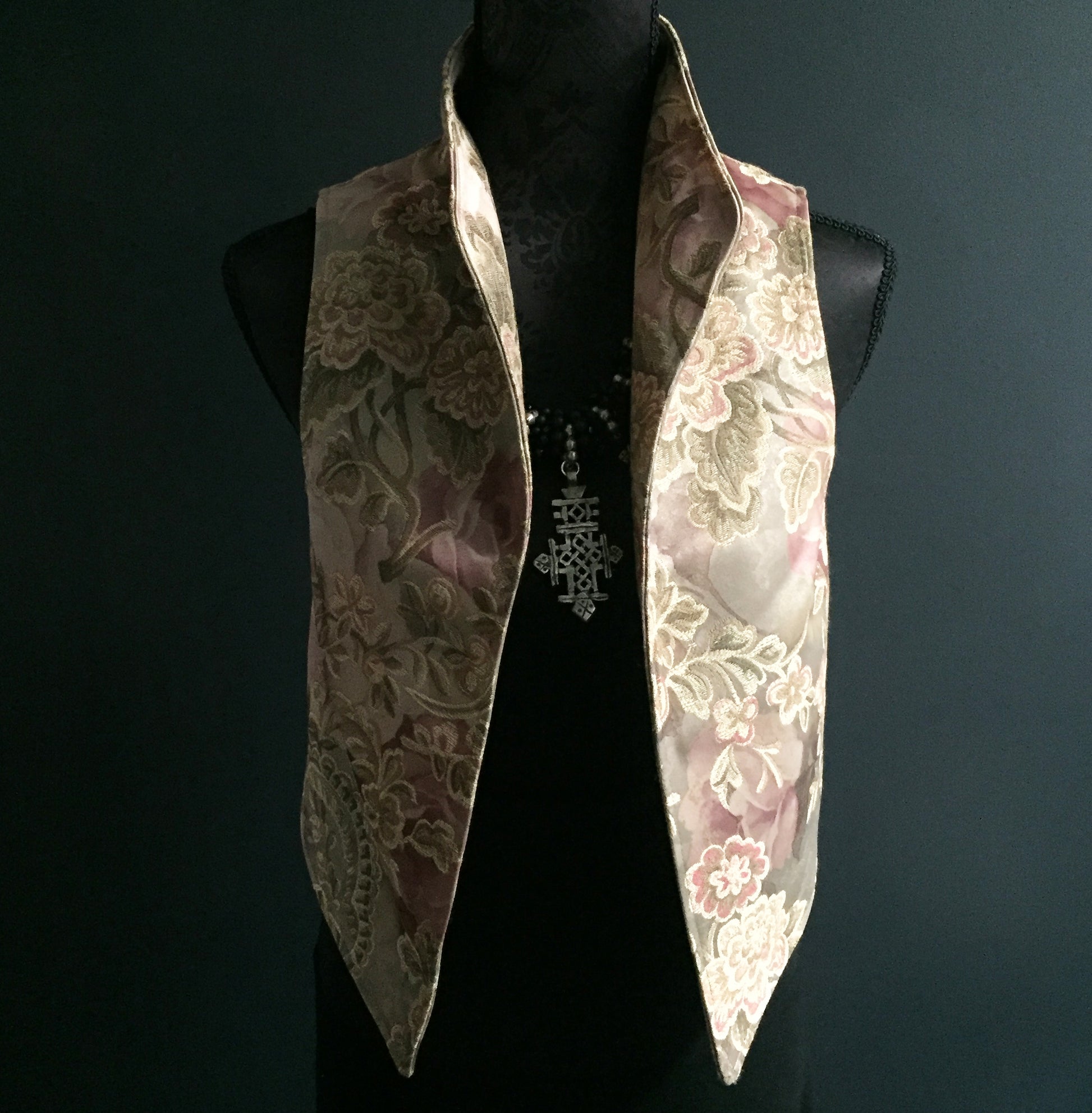womens vest ladies apparel stylish clothing handmade in melbourne classy elegant clothing timeless pieces timeless clothing classic style unique clothing unique style ageless style luxe fabrics statement clothing statement style evening style clothing floral vest stand up collar womens clothing made in australia eloise the label