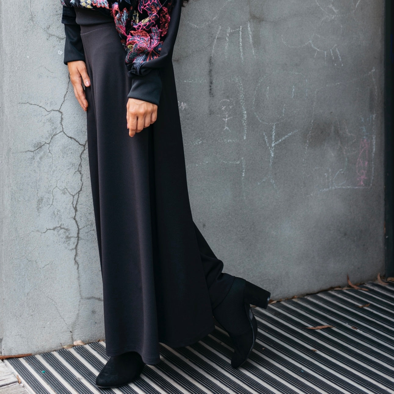 wide leg pant black crepe ladies apparel high waisted pant stylish clothing handmade in melbourne classy elegant clothing timeless pieces timeless clothing classic style unique clothing unique style ageless style luxe fabrics statement clothing statement style evening style clothing womens clothing made in australia eloise the label