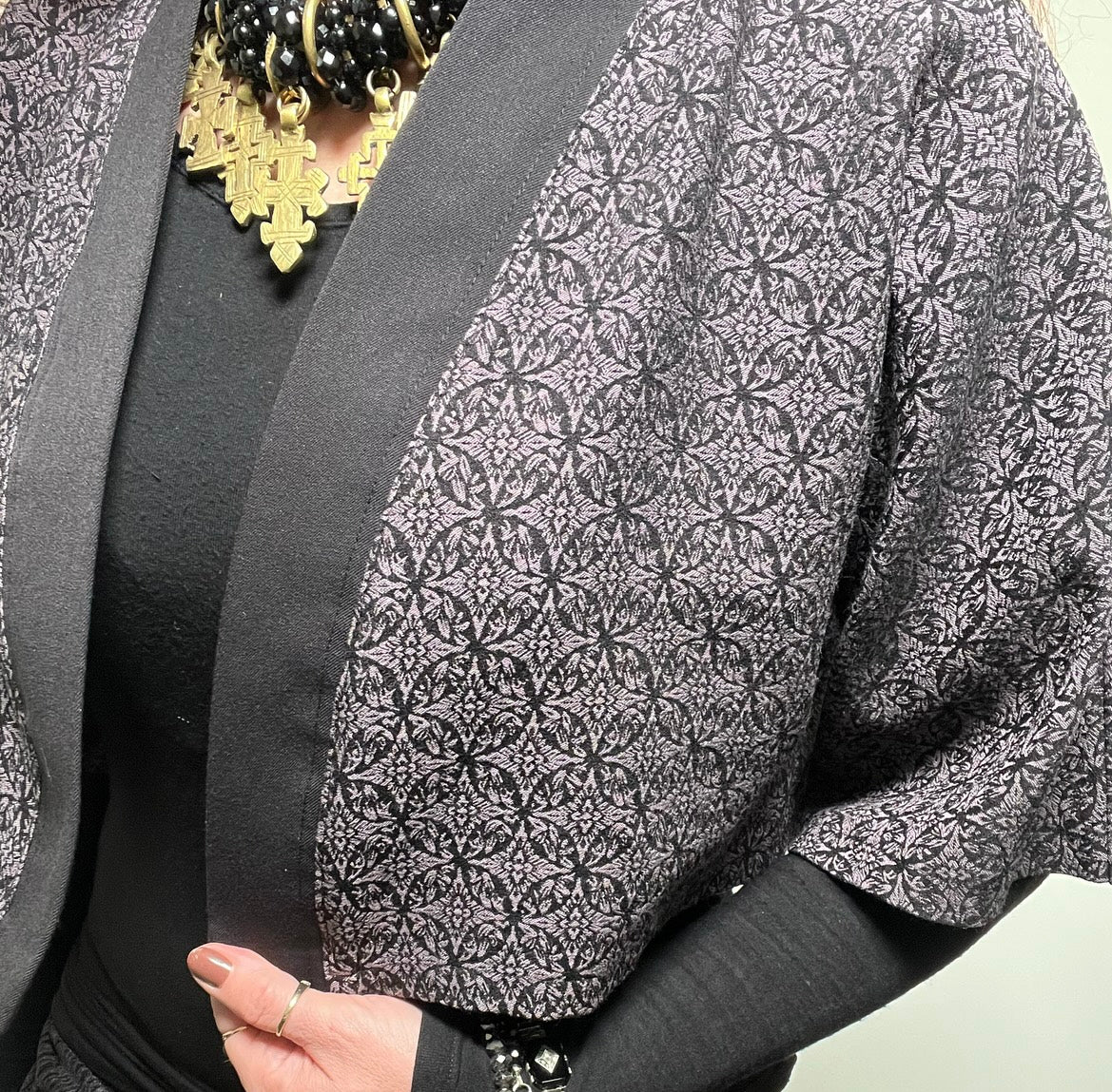 womens bolero jacket jacquard ladies apparel stylish clothing handmade in melbourne classy elegant clothing timeless pieces timeless clothing classic style unique clothing unique style ageless style luxe fabrics statement clothing statement style evening style clothing womens jacket clothing made in australia eloise the label