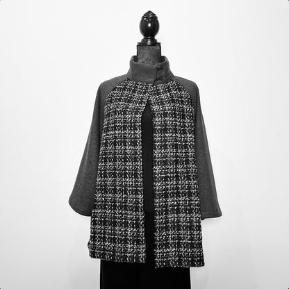 Plaid swing coat winter wool jacket evening coat stylish clothing handmade in melbourne classy elegant clothing timeless pieces timeless clothing classic style unique clothing unique style ageless style luxe fabrics statement clothing statement style clothing womens clothing made in australia eloise the label