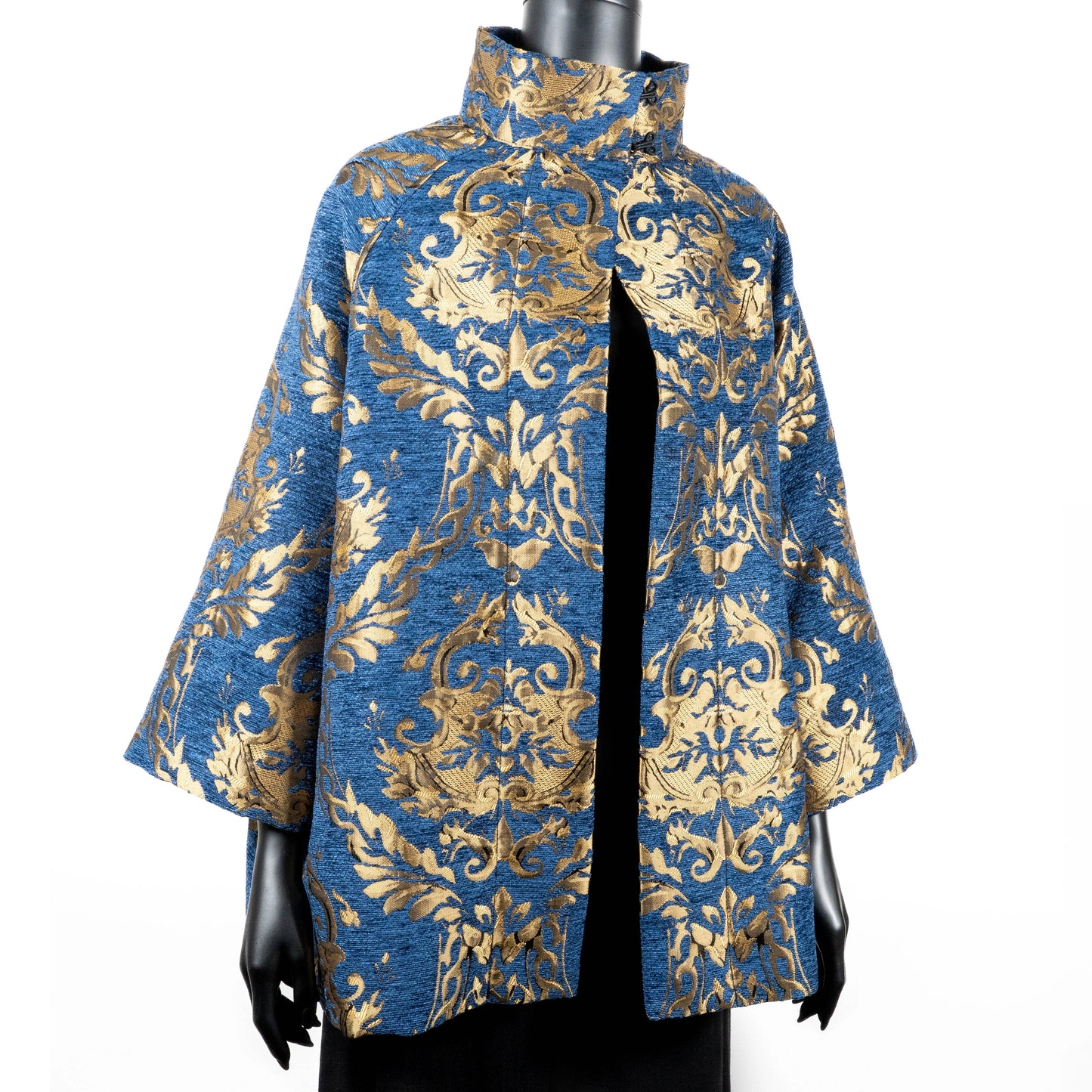 Abbey Swing Coat - Luxe Royal Jacquard