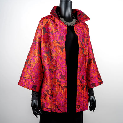 Abbey Coat - Opulent Floral Jacquard