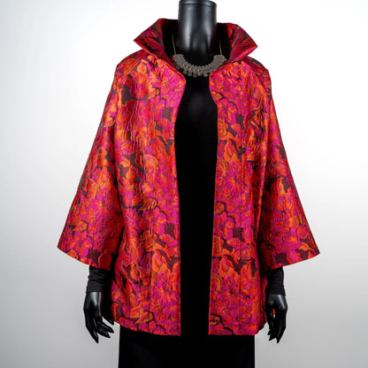 Abbey Coat - Opulent Floral Jacquard