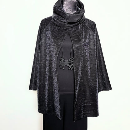 black evening coat jacquard brocade jacket ladies apparel swing coat stylish clothing handmade in melbourne classy elegant event wear clothing timeless pieces timeless clothing classic style unique clothing unique style ageless style luxe fabrics statement clothing statement style evening style clothing stand up collar womens clothing made in australia eloise the label