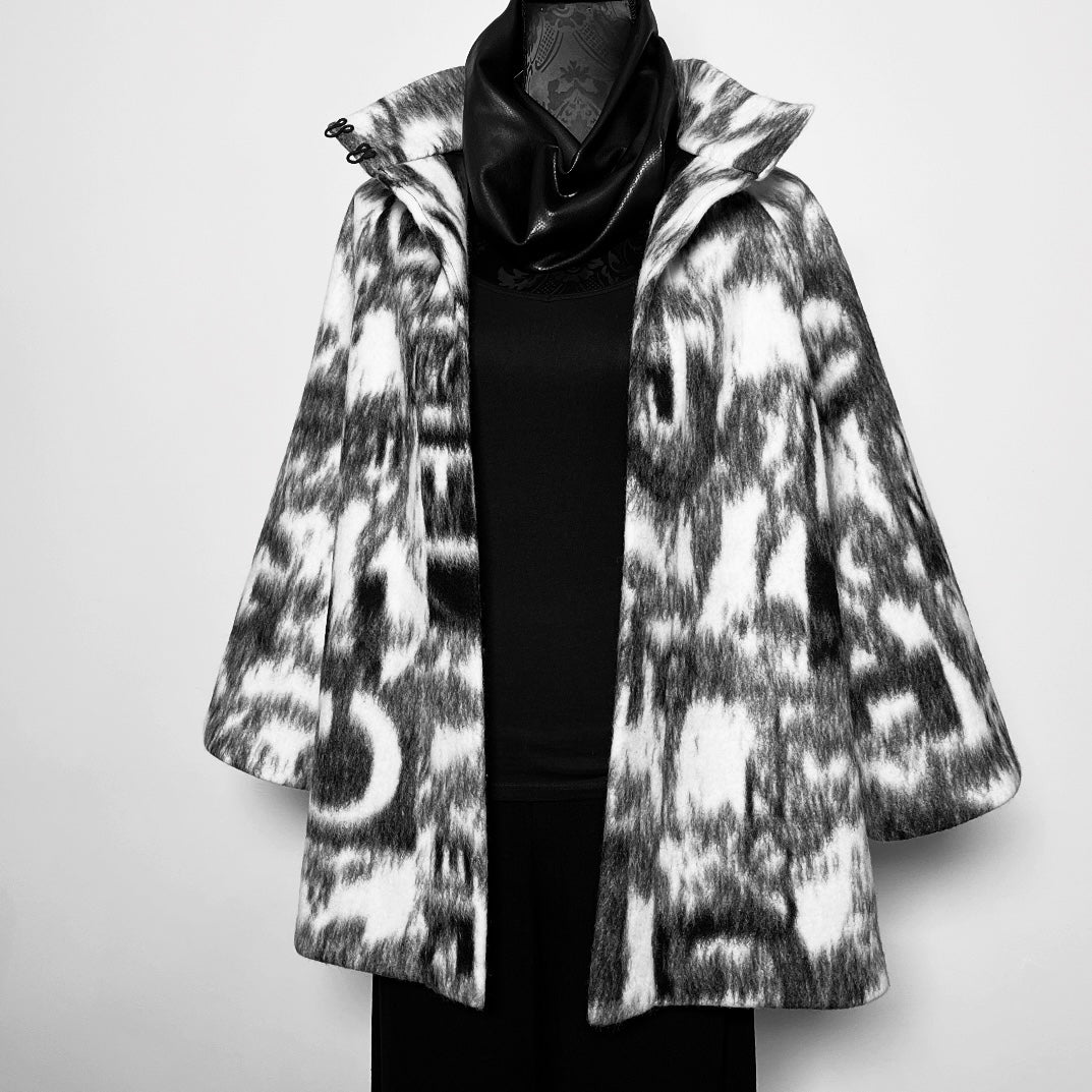 Abbey Swing Coat - Italian Brushed Wool Blend - One Of A Kind