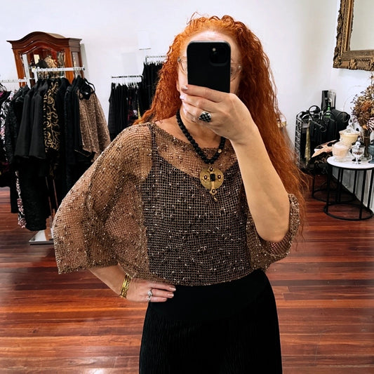 Allure Top - Mesh In Coffee