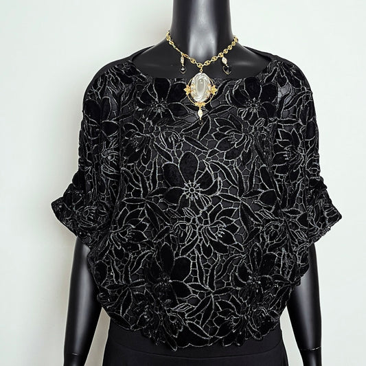 Luxe Velvet Guipure Lace Top