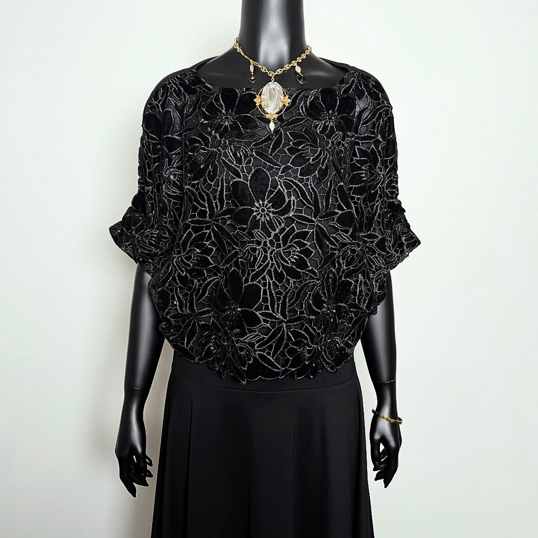 Luxe Velvet Guipure Lace Top