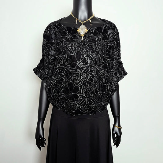 Luxe Velvet Guipure Lace Top