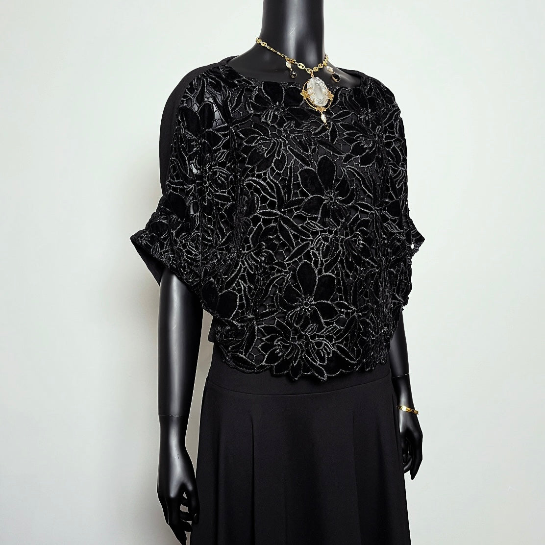 Luxe Velvet Guipure Lace Top
