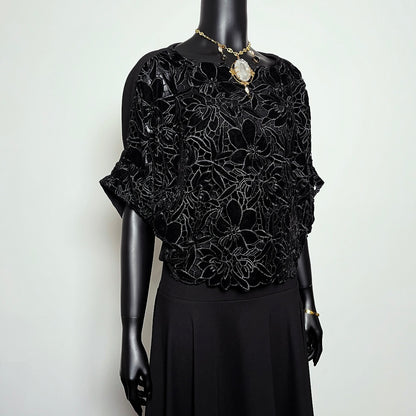 Luxe Velvet Guipure Lace Top