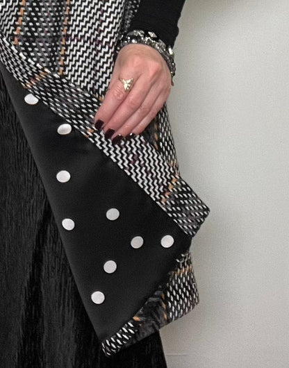 Audrey Swing Coat And Matching Scarf Set - Winter Wool Plaid