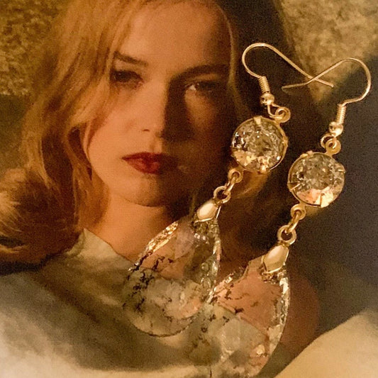 Balenciaga Crystal Drop Earrings