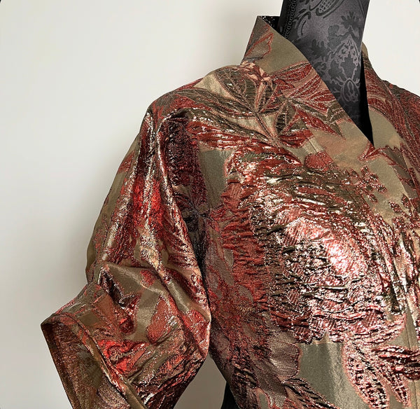 bolero jacket gold auburn brocade organza evening coat event wear special occasion ladies jacket elegant timeless womens wear made in melbourne clothing eloise the label