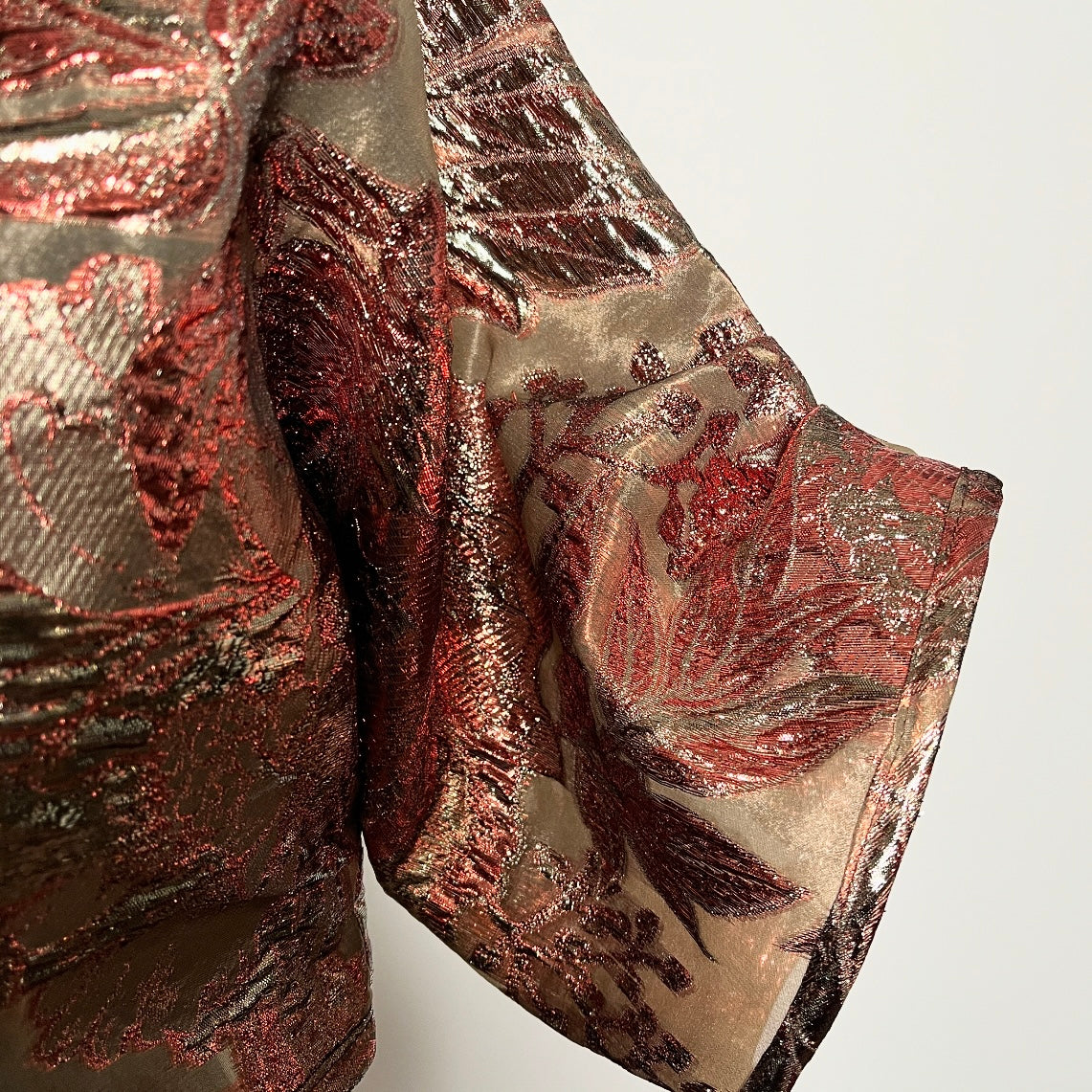 Bolero Jacket - Gold Auburn Brocade Organza - One Of A Kind Eloise the label Bolero Jacket - Gold Auburn Brocade Organza - One Of A Kind Eloise the label