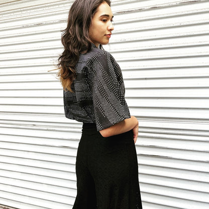 Black and white Bolero jacket made in Melbourne Eloise the label