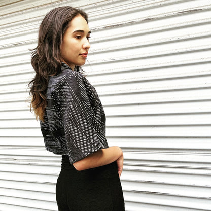 Black and white Bolero jacket made in Melbourne Eloise the label