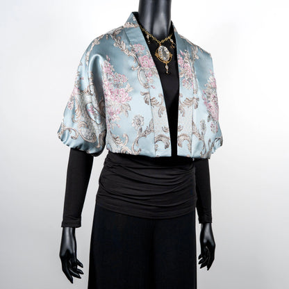 Bolero Jacket - Soft Floral Jacquard