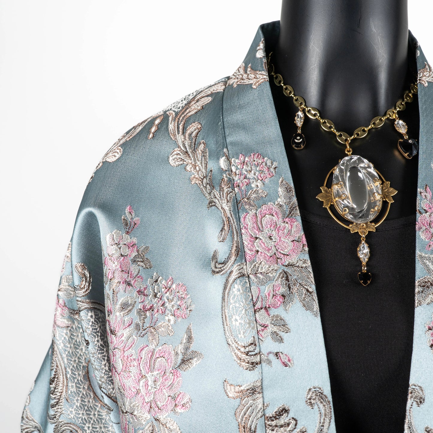 Bolero Jacket - Soft Floral Jacquard