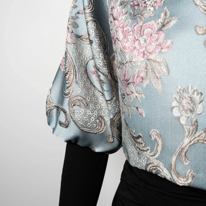 Bolero Jacket - Soft Floral Jacquard