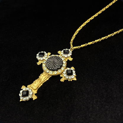 Caviar Cross Necklace