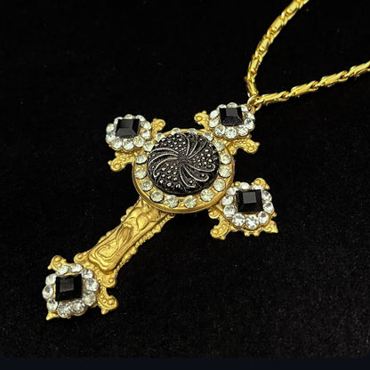 Caviar Cross Necklace