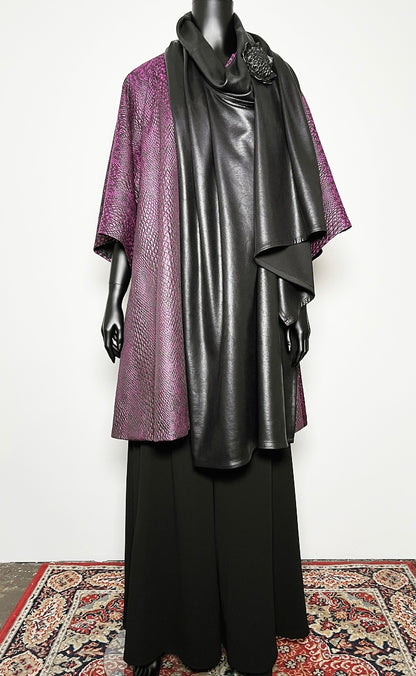 Cherish Wrap - Luxe faux leather/snakeskin - (Jacket)