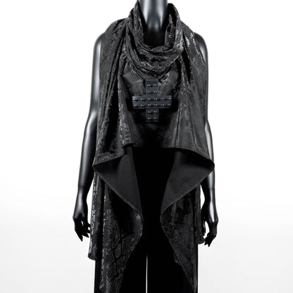 Cherish Wrap - Black Snakeskin