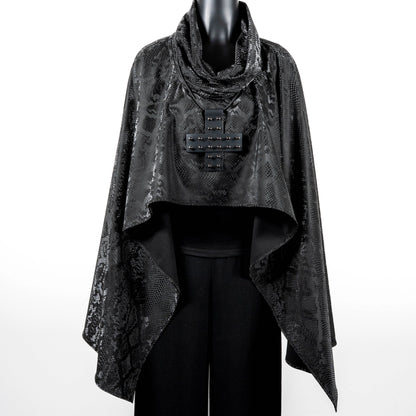 Cherish Wrap - Black Snakeskin