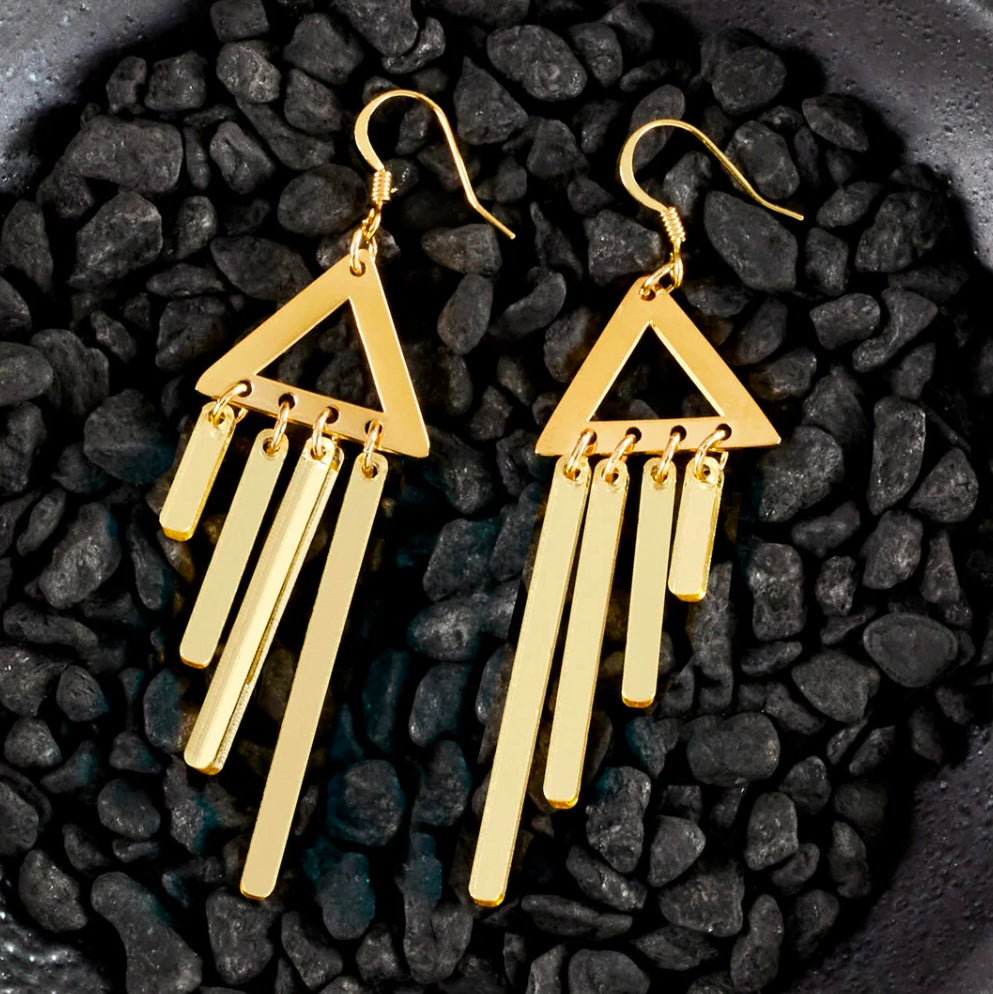 Gold Chimette Drop Earrings