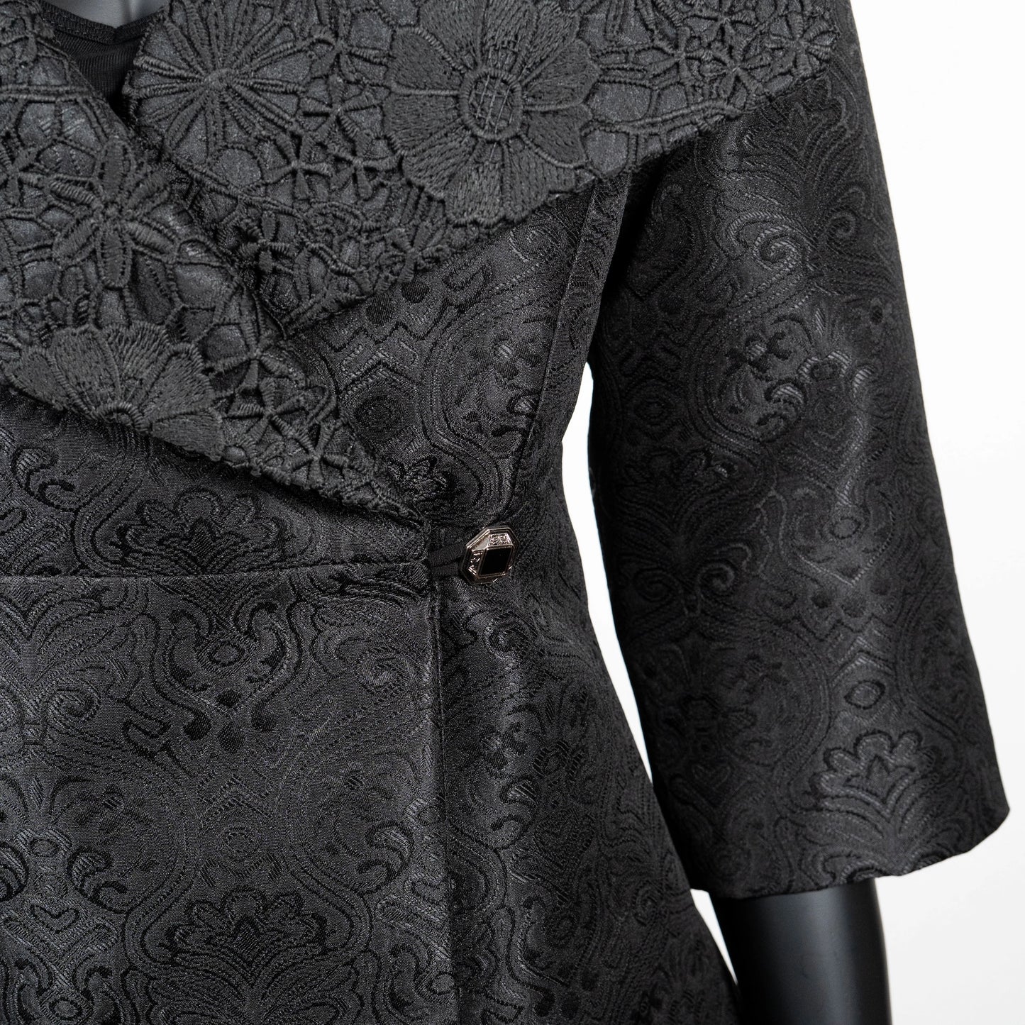 Clasique Jacket - Black Jacquard And Lace