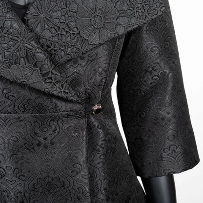 Clasique Jacket - Black Jacquard And Lace