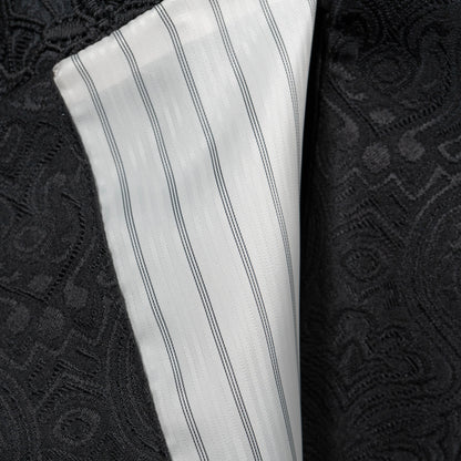 Clasique Jacket - Black Jacquard And Lace