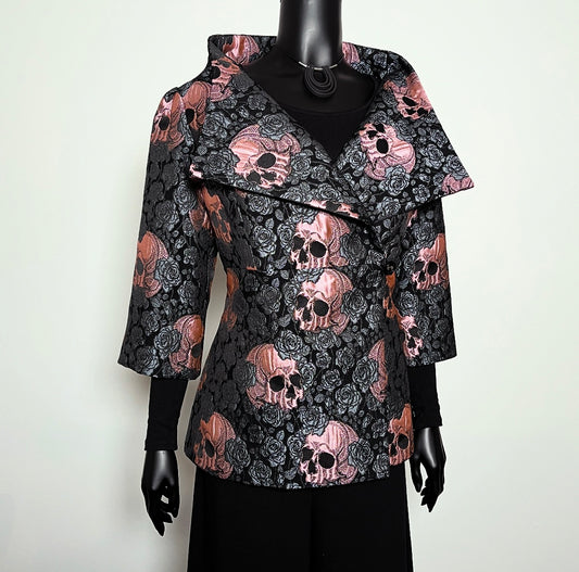 Clasique Jacket - Skulls and Roses - Musk