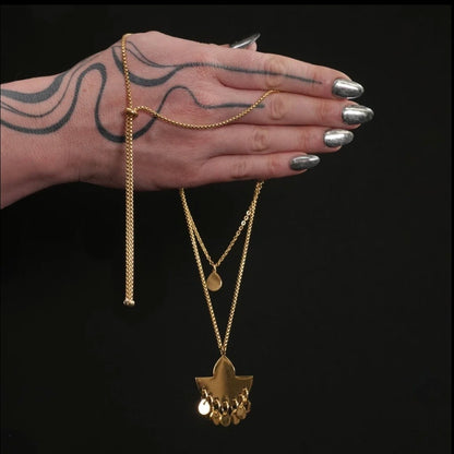 Cleopatra Necklace - Sapphire Blue And Gold