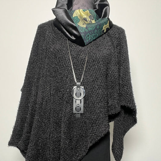skulls and roses infinity scarf loop scarf black velvet made in melbourne eloise the label 
