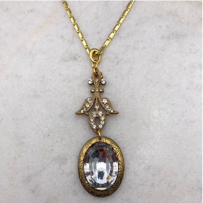 Destiny's Ride Crystal Fleur De Lis Necklace