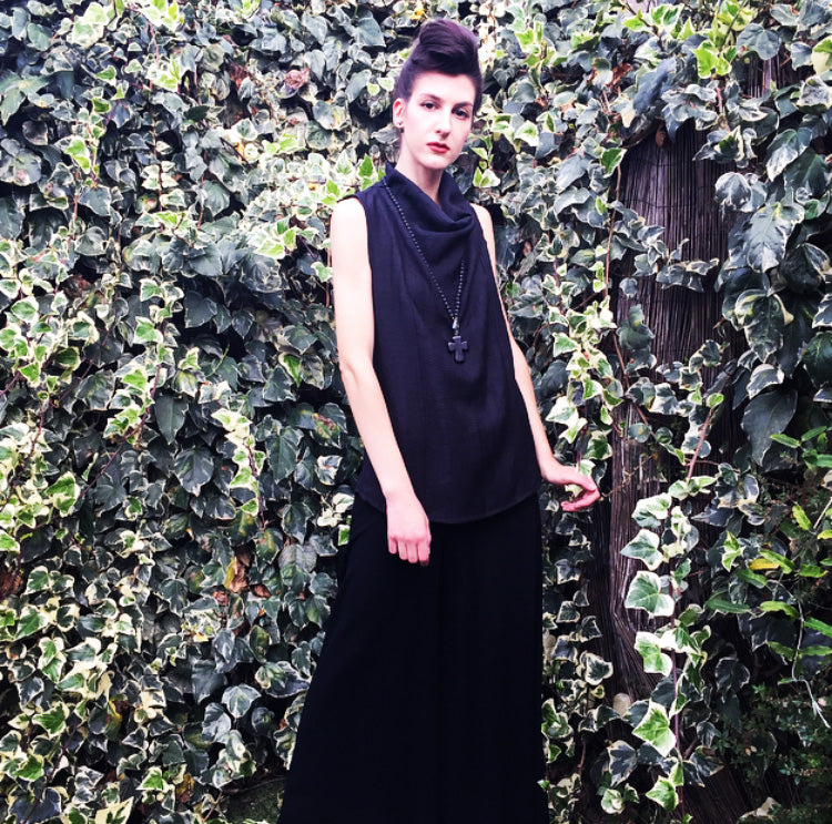 Ari Top - Black Crushed Bamboo