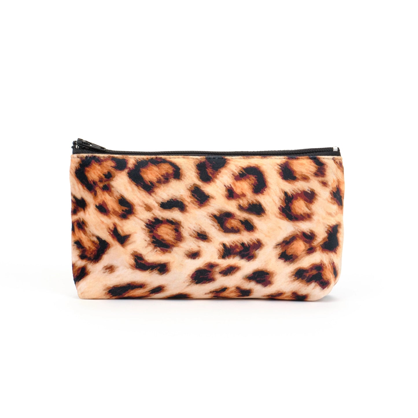 zip top purse leopard print velvet remnant fabric made in Melbourne Eloise the label