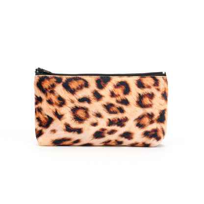 zip top purse leopard print velvet remnant fabric made in Melbourne Eloise the label