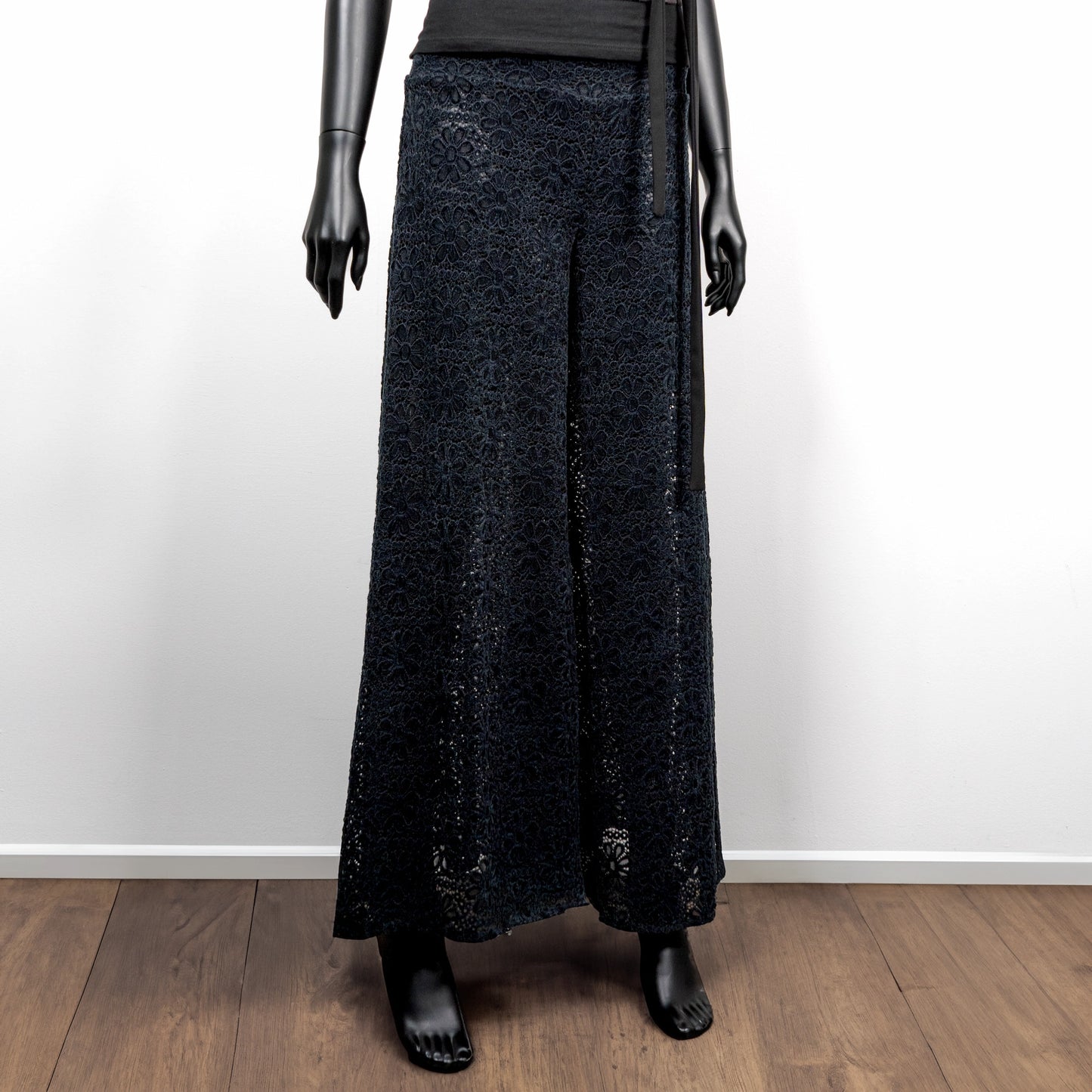 Black lace pant flare pant with high waist evening pant Eloise the label