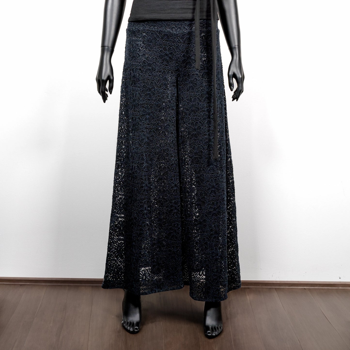 Black lace pant flare pant with high waist evening pant Eloise the label