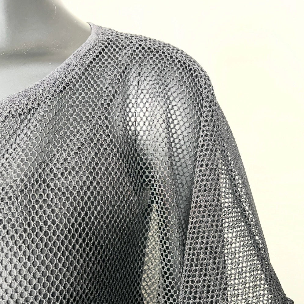 Florence Top - Black Mesh With Silver Sparkle
