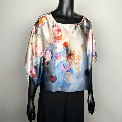 Florence Top - Floral Silk Satin